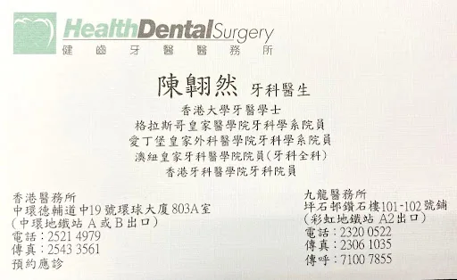 CHAN NGO YIN JOHN Dentist 陳翺然牙醫